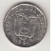 монета 10 сукре, Эквадор, 1991	год , стоимость , цена