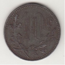 10 сантимов, токен, Алжир, 1916
