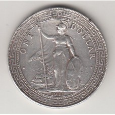 1 торговый доллар, Великобритания, 1911