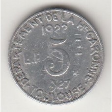 5 сантимов (токен), Франция (Тулуза), 1927