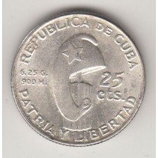 25 сентаво, Куба, 1953