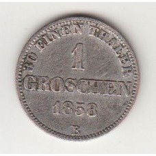 1 грошен, Ольденбург, 1858