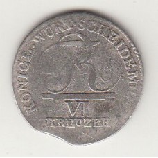 6 крейцеров, Вюртемберг, 1809