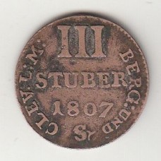 3 стювера, Берг, 1807