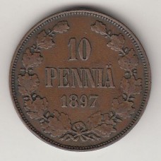 10 пенни, Финляндия, 1897