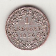 1 крейцер, Бавария, 1854