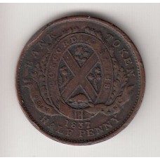 1/2 пенни (токен), Нижняя Канада, 1837