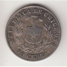 20 сентаво, Чили, 1879