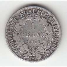 1 франк, Франция, 1871