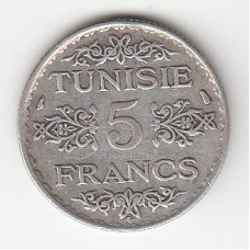 5 франков, Тунис, 1934