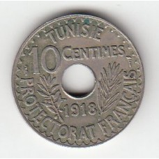 10 сантимов, Тунис (протекторат), 1918