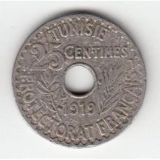25 сантимов, Тунис (протекторат), 1919