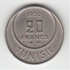 20 франков, Тунис, 1950