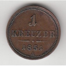 1 крейцер, Австрия, 1851