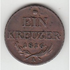 1 крейцер, Австрия, 1816