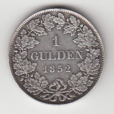 1 гульден, Бавария, 1852