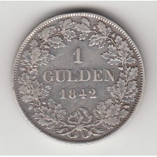 1 гульден, Бавария, 1842