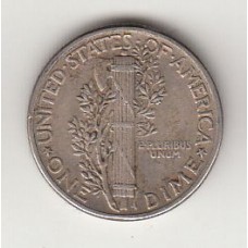 монета 1 дайм (10 центов), США, 1944	год, стоимость , цена