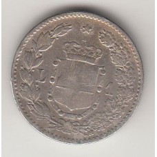 1 лира, Италия, 1886