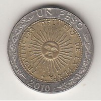 1 песо, Аргентина, 2010