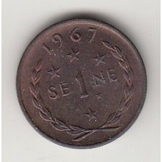 монета 1 сене, Самоа, 1967	год , стоимость , цена