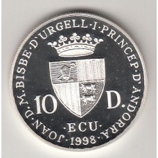 10 динеров, Андорра, 1998