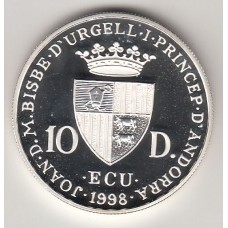 10 динеров, Андорра, 1998