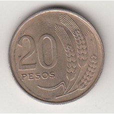 монета 20 песо, Уругвай, 1970	год , стоимость , цена