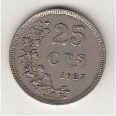 монета 25 сантимов, Люксембург, 1927	год , стоимость , цена