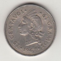 25 сентаво, Доминиканская Республика, 1967