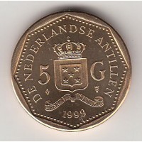 5 гульденов, Нидерландские Антильские острова, 1999