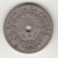 5 сентаво, Боливия, 1883