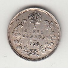 5 центов, Канада, 1920