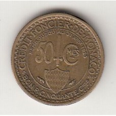 монета 50 сантимов, Монако, 1924	год , стоимость , цена