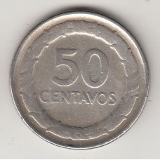 монета 50 сентаво, Колумбия, 1947	год, стоимость , цена