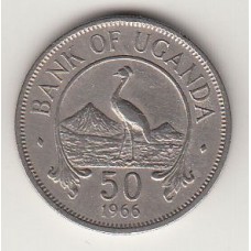 монета 50 центов, Уганда, 1966	год , стоимость , цена