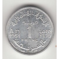 1 франк, Марокко, 1951