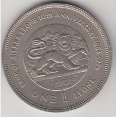 1 леоне, Сьерра-Леоне, 1974