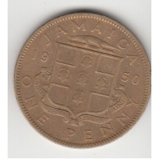 1 пенни, Ямайка, 1950