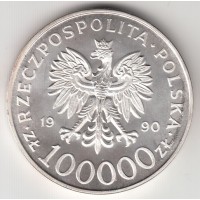 100000 злотых, Польша, 1990