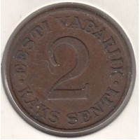 2 сенти, Эстония, 1934