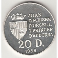 20 динеров, Андорра, 1988