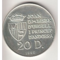 20 динеров, Андорра, 1990