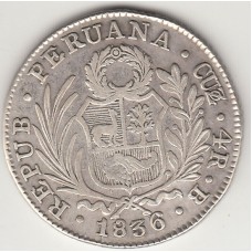 4 реала, Перу, 1836