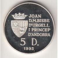 5 динеров, Андорра, 1993