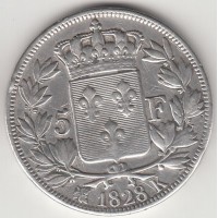5 франков, Франция, 1828