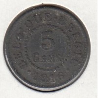 5 сантимов, Бельгия, 1916