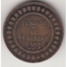 5 сантимов, Тунис, 1904