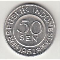 50 сен, Индонезия, 1961