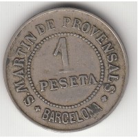 1 песета, Барселона, Испания, 1907